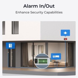 Reolink NVS36 síťový videorekordér 36 kanálů až 12MP, 1x GWAN, 4x GLAN, 3xSATA, VGA, HDMI, alarm porty, USB