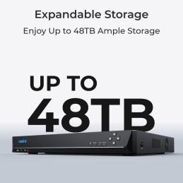 Reolink NVS36 síťový videorekordér 36 kanálů až 12MP, 1x GWAN, 4x GLAN, 3xSATA, VGA, HDMI, alarm porty, USB