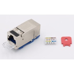 XtendLan Keystone jack RJ45, zaklapávací, CAT6A, TT STP, instalace bez nástrojů