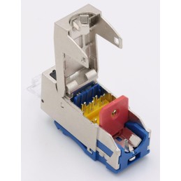 XtendLan Keystone jack RJ45, zaklapávací, CAT6A, TT STP, instalace bez nástrojů