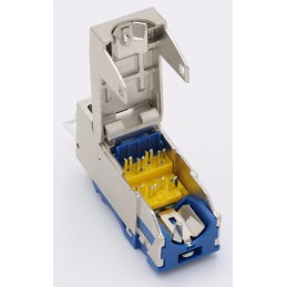 XtendLan Keystone jack RJ45, zaklapávací, CAT6A, TT STP, instalace bez nástrojů