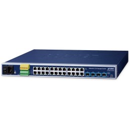Planet IGS-R4215-24T4X průmyslový L2/L4 switch, 24x1Gb, 4x10Gb SFP+, -40~75°C, 24-60VDC, IP30, fanless
