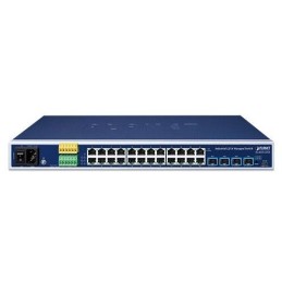 Planet IGS-R4215-24T4X průmyslový L2/L4 switch, 24x1Gb, 4x10Gb SFP+, -40~75°C, 24-60VDC, IP30, fanless