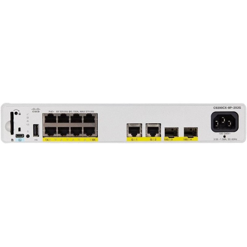 Cisco Catalyst C9200CX Compact Switch 8 port PoE+, 240W, Essentials