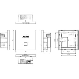 Planet WDAP-W3000AX in-wall AP, 1x1Gb, Dual Band 802.11ax (3Gb/s), PoE+ 802.3at, VLAN, 256 klientů, -20~55°C
