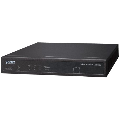 Planet VGW-420FO VoIP gateway, 4x FXO, SIP, CallerID, Fax, firewall, SNMP, TLS/SRTP, QoS