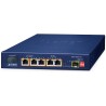 Planet BSP-115PV-15A Solar-PoE+-Switch, 5x1Gb, 1x1Gb SFP, 5x PoE+ 802.3at, -20~65°C, IP30, LCD-Display