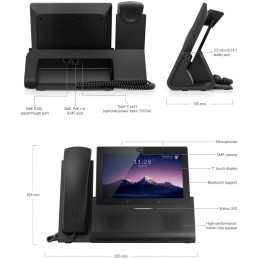 Ubiquiti UniFi Phone G2 Touch Max - IP telefon, 7" dotykový displej, 5Mpx kamera, Wi-Fi, Bluetooth, PoE+