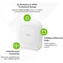 Zyxel NWA50AXPRO Standalone / NebulaFlex Wireless Access Point,  2.5GB LAN Port, 2x2:3x3 MU-MIMO