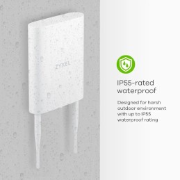 Zyxel NWA55AXE Outdoor AP, Standalone / NebulaFlex Wireless AP, Single Pack include PoE Injector