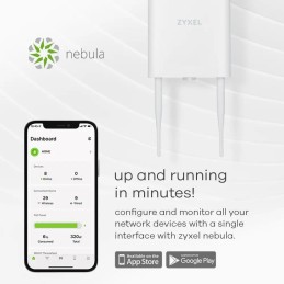 Zyxel NWA55AXE Outdoor AP, Standalone / NebulaFlex Wireless AP, Single Pack include PoE Injector
