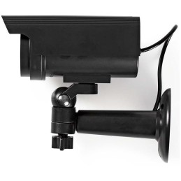 NEDIS atrapa bezpečnostní kamery s blikající LED/ bullet/ IP44/ venkovní/ černá