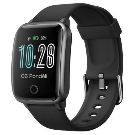 UMAX chytré hodinky U-Band P2-L Black/ 1,3" TFT/ Bluetooth 4.2/ nRF52832/ IP68/ iOS 8.0 +/ Android 4.4 +/ CZ Veryfit PRO