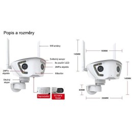 TRX Innotronik ICH-R22 Bezpečnostní Duální 180° wi-fi IP kamera 2x2MPix