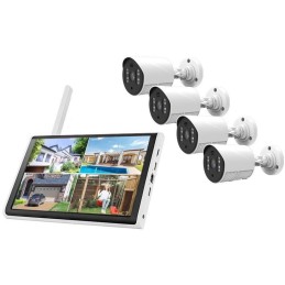 TRX Innotronik ICS-WKM10MA04 Bezpečnostní Venkovní wi-fi NVR kit 4ks 3MPix kamer + LCD displej 10,1"