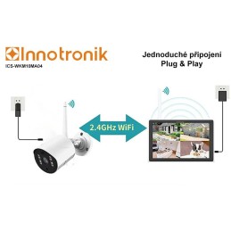 TRX Innotronik ICS-WKM10MA04 Bezpečnostní Venkovní wi-fi NVR kit 4ks 3MPix kamer + LCD displej 10,1"