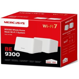 TP-Link Mercusys Halo H47BE(2-pack) WiFi systém, WiFi 7, BE9300, 1,5GHz Quad-Core CPU, 3x 2,5GWAN/LAN