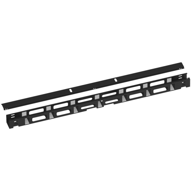 SOLARIX Vertikální vyvazovací žlab 42U kovový s krytem, BK, VVZ-K-42-B