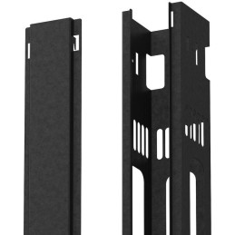 SOLARIX Vertikální vyvazovací žlab 42U kovový s krytem, BK, VVZ-K-42-B