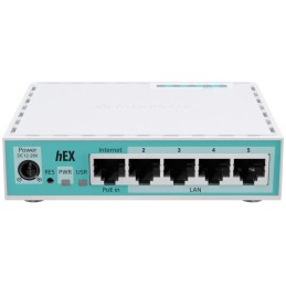 MikroTik E50UG hEX, 2x 950 MHz, 512 MB RAM, 5x GbE, L4