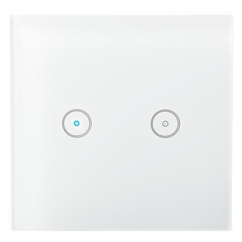 NEDIS Wi-Fi chytrý spínač osvětlení/ dvojitý/ Android/ iOS/ Nedis® SmartLife/ bílý