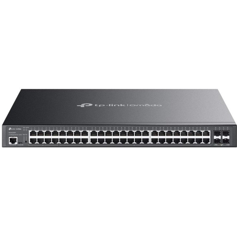 TP-Link SG3452XMPP, Omada 48-Port Gigabit Smart PoE Switch, 40x PoE+, 8x PoE++, 4x 10GB SFP+, 750W PoE budget