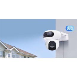 EZVIZ IP kamera H90 2K/ duální/ PTZ/ Wi-Fi/ 2 x 4Mpix/ krytí IP65/ objektiv 2,8 + 6mm/ H.265/ IR přísvit až 30m/ bílá