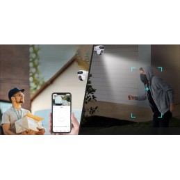 EZVIZ IP kamera H90 2K/ duální/ PTZ/ Wi-Fi/ 2 x 4Mpix/ krytí IP65/ objektiv 2,8 + 6mm/ H.265/ IR přísvit až 30m/ bílá