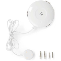 NEDIS Wi-Fi chytrý detektor úniku vody/ napájení z baterie/ hlasitost 50 dB/ Android & iOS/ bílý