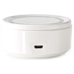 NEDIS Wi-Fi chytrá siréna/ alarm nebo vyzvánění/ hlasitost 85 dB/ micro USB/ bílá