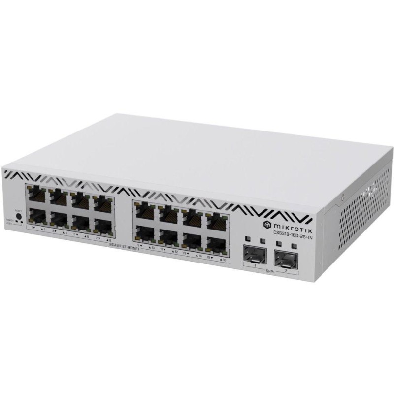 Mikrotik managed Switch CSS318-16G-2S+IN 16x GbE, 2x SFP+, SwOS