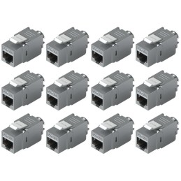 Ubiquiti Cat6A Keystone Jack, 12-Pack - Keystone, RJ-45, Cat6A, samořezný, sada 12ks