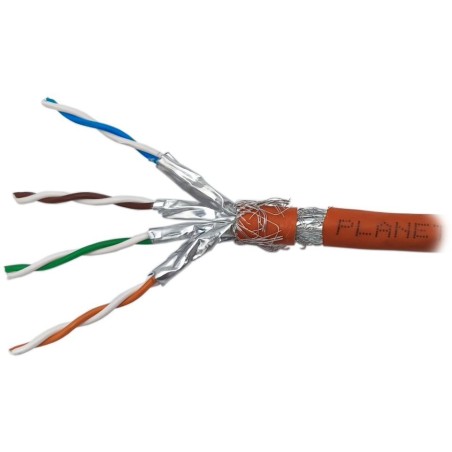 PLANET kabel SFTP, drát, Cat 6A, 4p, 500MHz, B2cas1d1a1 LS0H, stíněné páry, Planet Elite, oranžový, Dca, balení 500m