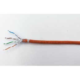 PLANET kabel SFTP, drát, Cat 6A, 4p, 500MHz, B2cas1d1a1 LS0H, stíněné páry, Planet Elite, oranžový, Dca, balení 500m
