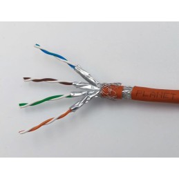PLANET kabel SFTP, drát, Cat 6A, 4p, 500MHz, B2cas1d1a1 LS0H, stíněné páry, Planet Elite, oranžový, Dca, balení 500m