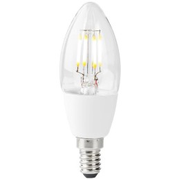 NEDIS Wi-Fi chytrá LED žárovka s vláknem/ E14/ svíčka/ 5W/ 230V/ 400lm/ 2700K/ teplá bílá/ stmívatelná/ čirá