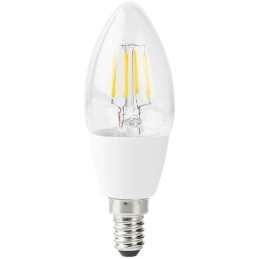 NEDIS Wi-Fi chytrá LED žárovka s vláknem/ E14/ svíčka/ 5W/ 230V/ 400lm/ 2700K/ teplá bílá/ stmívatelná/ čirá
