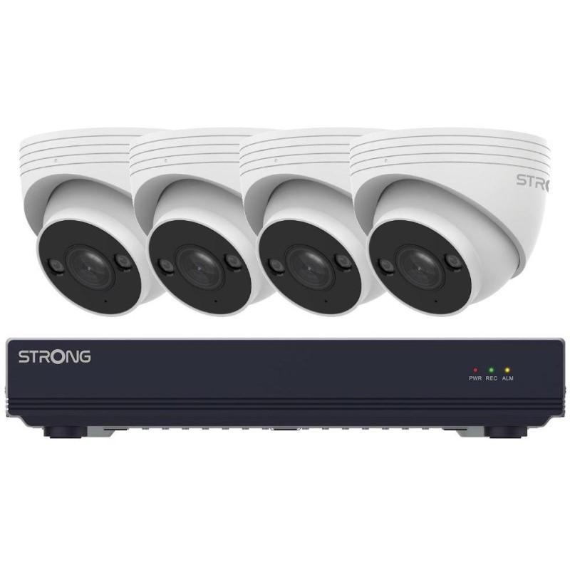 STRONG TUR05DL0-P PoE KIT/ Turret/ 5Mpix/ 1x NVR NVR1120-8P/ 4x IP kamera TUR05DL0-P/ HDMI/ VGA/ USB/ LAN