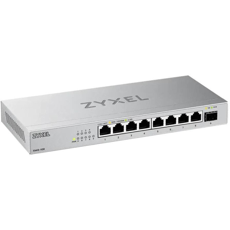 Zyxel XMG-108 8 Ports 2,5G + 1 SFP+ Desktop MultiGig unmanaged Switch
