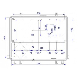 JRC JE-250 S2T Venkovní hliníkový box na stožár
