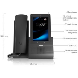 Ubiquiti UniFi Phone G3 Touch Pro - IP telefon, 5" dotykový displej, 5Mpx kamera, Wi-Fi, Bluetooth, PoE