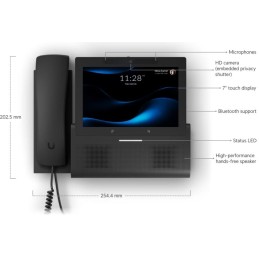 Ubiquiti UniFi Phone G3 Touch Wall - IP telefon, 7" dotykový displej, 5Mpx kamera, Wi-Fi, Bluetooth, na stěnu, PoE+