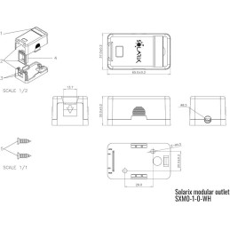 Solarix zásuvka modulární pro 1 keystone na omítku bílá SXMO-1-0-WH