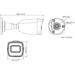 HiLook Powered by HIKVISION/ IPC-B140HA-LU/ Bullet/ 4Mpix/ 2.8mm/ Smart Hybrid Light/ MD2.0/ H.265+/ IP67/ IR 30m