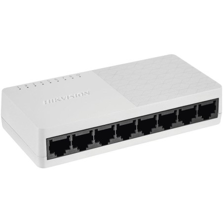HIKVISION switch DS-3E0108D-O/ 8x port/ 10/100 Mbps RJ45 ports/ 1.6 Gbps/ napájení 5 VDC, 0.6 A
