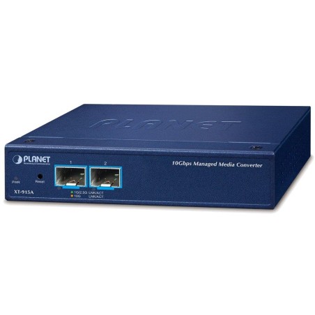 Planet XT-915A průmyslový konvertor, 2x 10G/1G Base-X SFP+, 0~50°C, DIN, SNMP