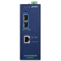 Planet IXT-900-2X1T průmyslový konvertor 1x 10G Base-T / 2x SFP+ 10GBase-X, IP40, -40~75°C, dual power, SNMP