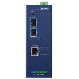 Planet IXT-900-2X1PD průmyslový konvertor 1x 10G Base-T PoE PD / 2x SFP+ 10GBase-X, IP40,-40~75°C, dual power, SNMP
