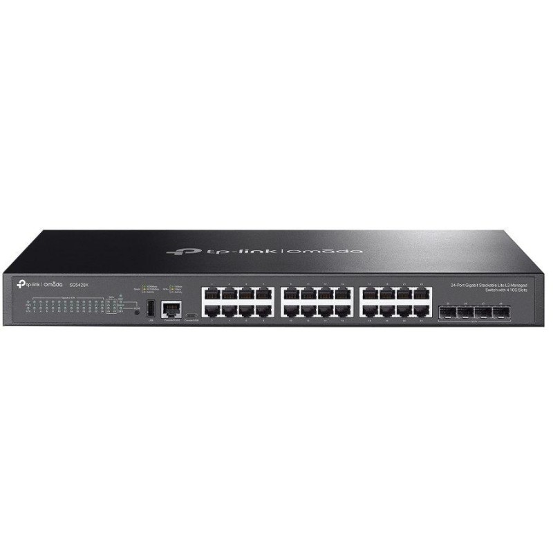 TP-Link SG5428X, Omada 24-Port Gigabit Lite L3 Switch, 24x GLAN, 4x 10GB SFP+, 1U