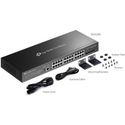 TP-Link SG5428X, Omada 24-Port Gigabit Lite L3 Switch, 24x GLAN, 4x 10GB SFP+, 1U